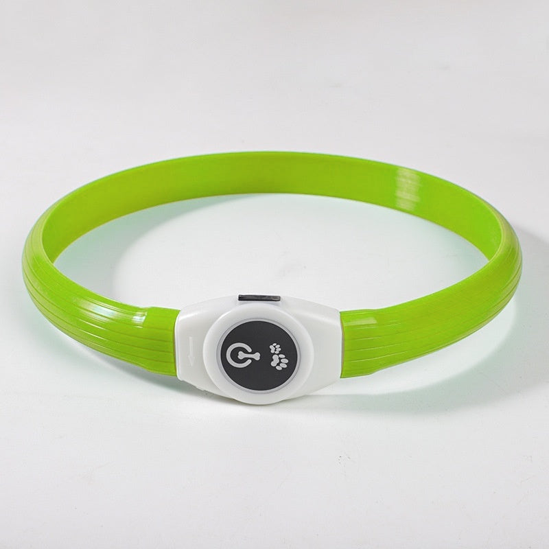TruePet Leuchthalsband Gruen