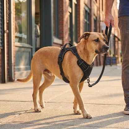 TruePet Anti-Zug Hundegeschirr | No-Pull mit Front-D-Ring (Zinklegierung) | Air-Mesh Gepolstert | Reflektierend | 9 Farben | S-XL