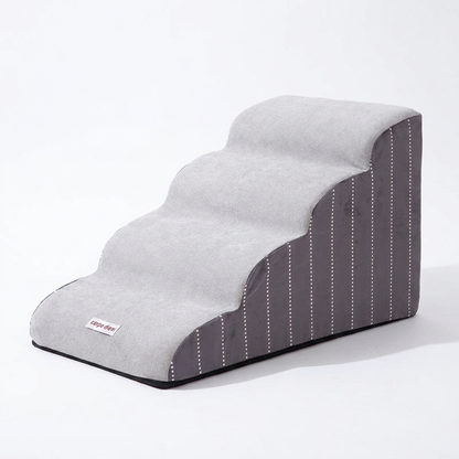 TruePet Hundetreppe | Sanfte Wellen-Stufen für Sofa & Bett | Abnehmbarer Bezug | 3–4 Stufen