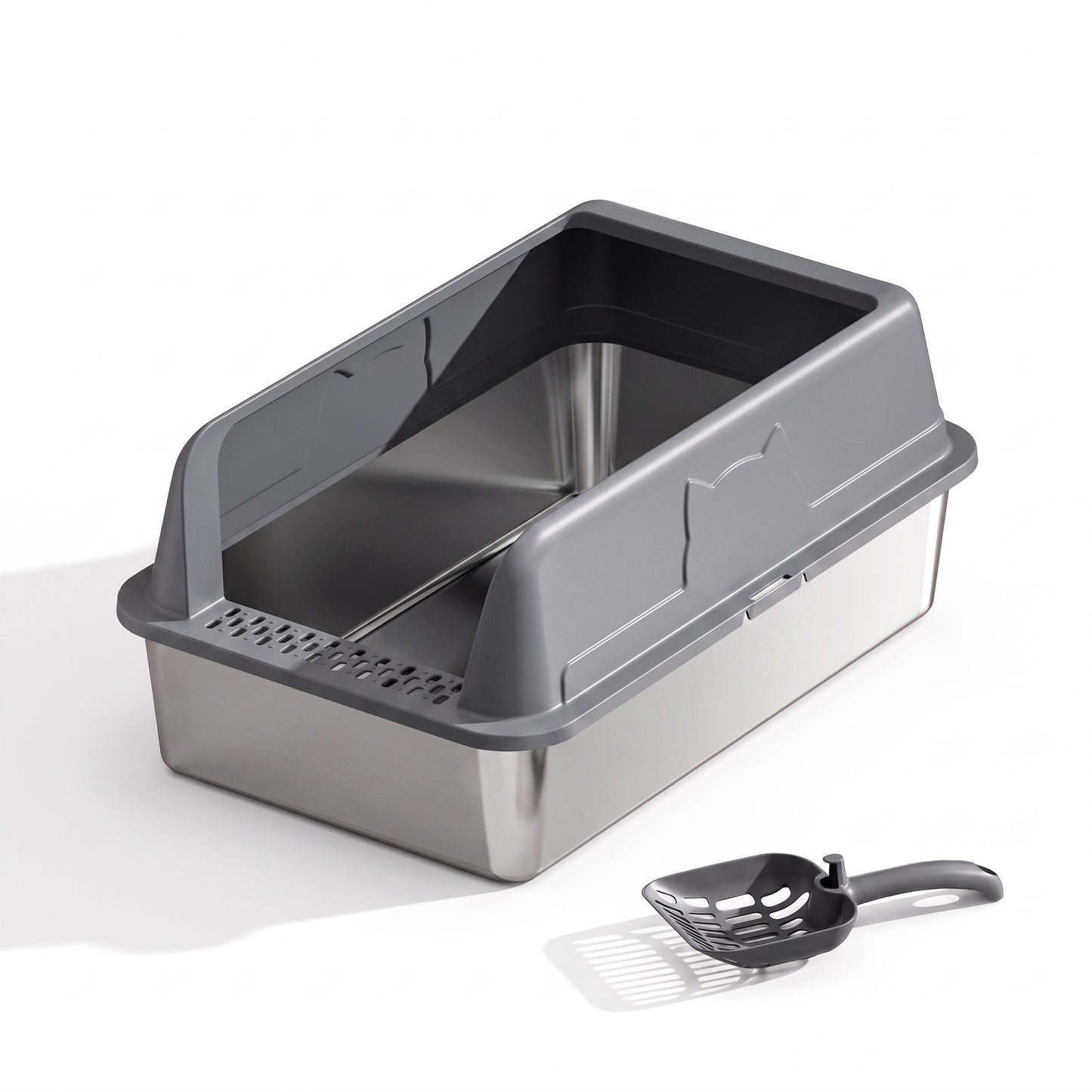 TruePet SteelBox mit Aufsatz in Dunkelgrau