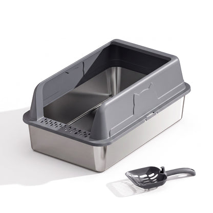 TruePet SteelBox mit Aufsatz in Dunkelgrau