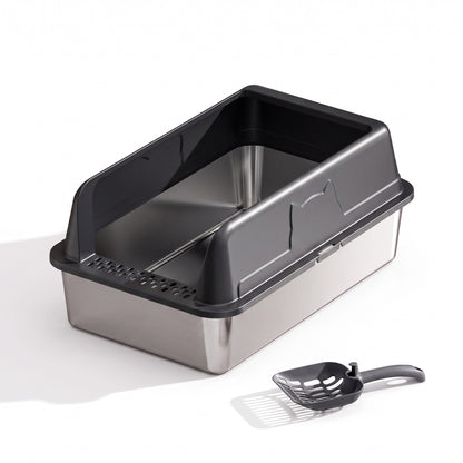 TruePet SteelBox mit Aufsatz in Schwarz
