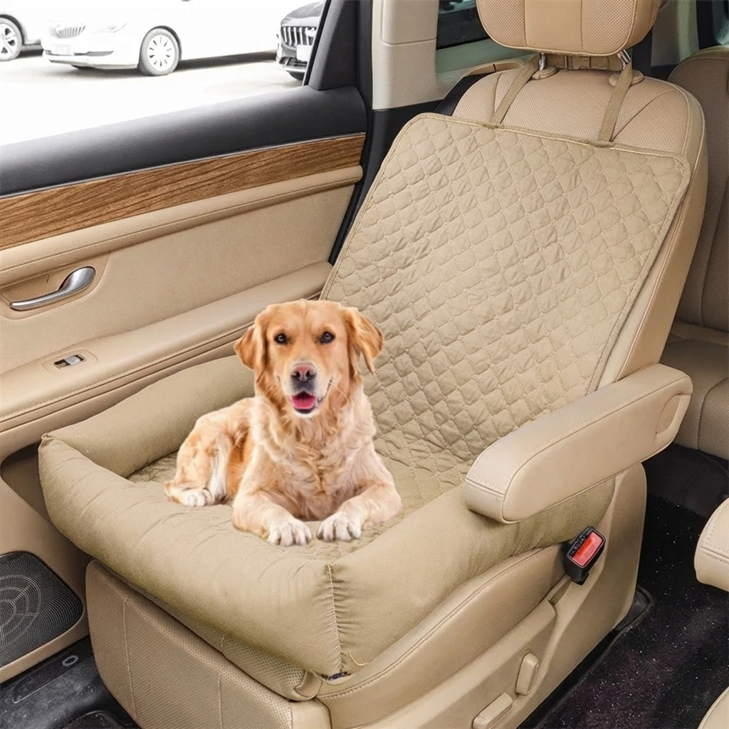 TruePet Auto-Transportbett für Hunde & Katzen | Wasserdicht | Maschinenwaschbar | Erhöhte Ränder | Nur 500g | 6 Farben