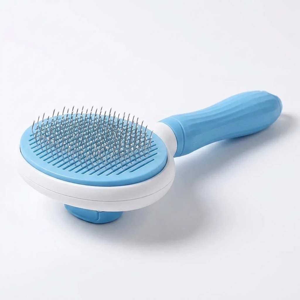 TruePet Katzenbürste Selbstreinigend - Blau
