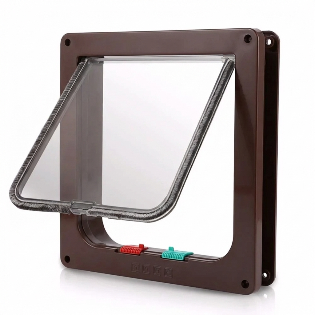 TruePet Katzenklappe Magnetisch - Braun