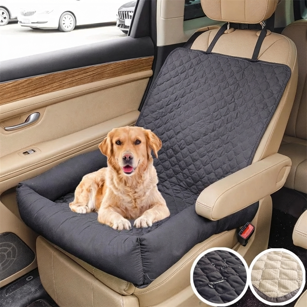 TruePet Auto-Transportbett für Hunde & Katzen | Wasserdicht | Maschinenwaschbar | Erhöhte Ränder | Nur 500g | 6 Farben