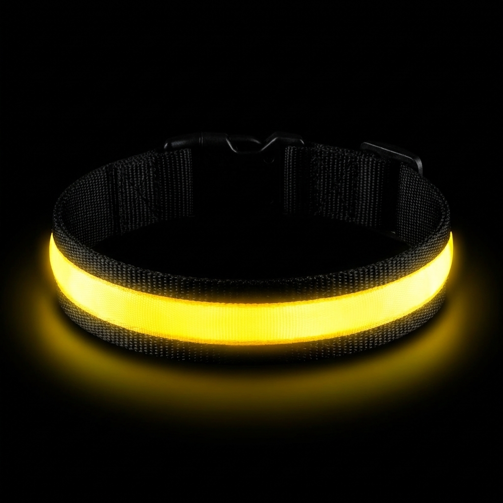 TruePet LED Hundehalsband | USB Aufladbar (2-3 Std Leuchtdauer) | 3 Leuchtmodi | 7 Farben | 6 Größen XS-XXL | Nachtsicherheit