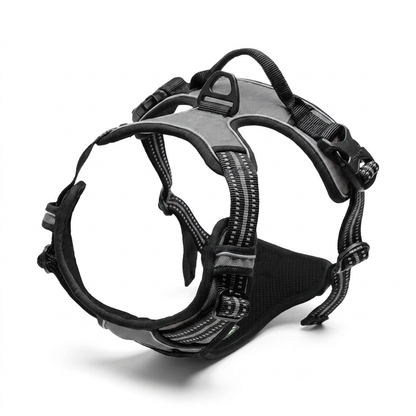 TruePet Anti-Zug Hundegeschirr Grau