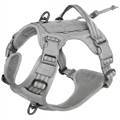 TruePet Taktisches Hundegeschirr | MOLLE-System für Taschen & Patches | Reflektierend | Atmungsaktiv | 4 Farben | M-XL