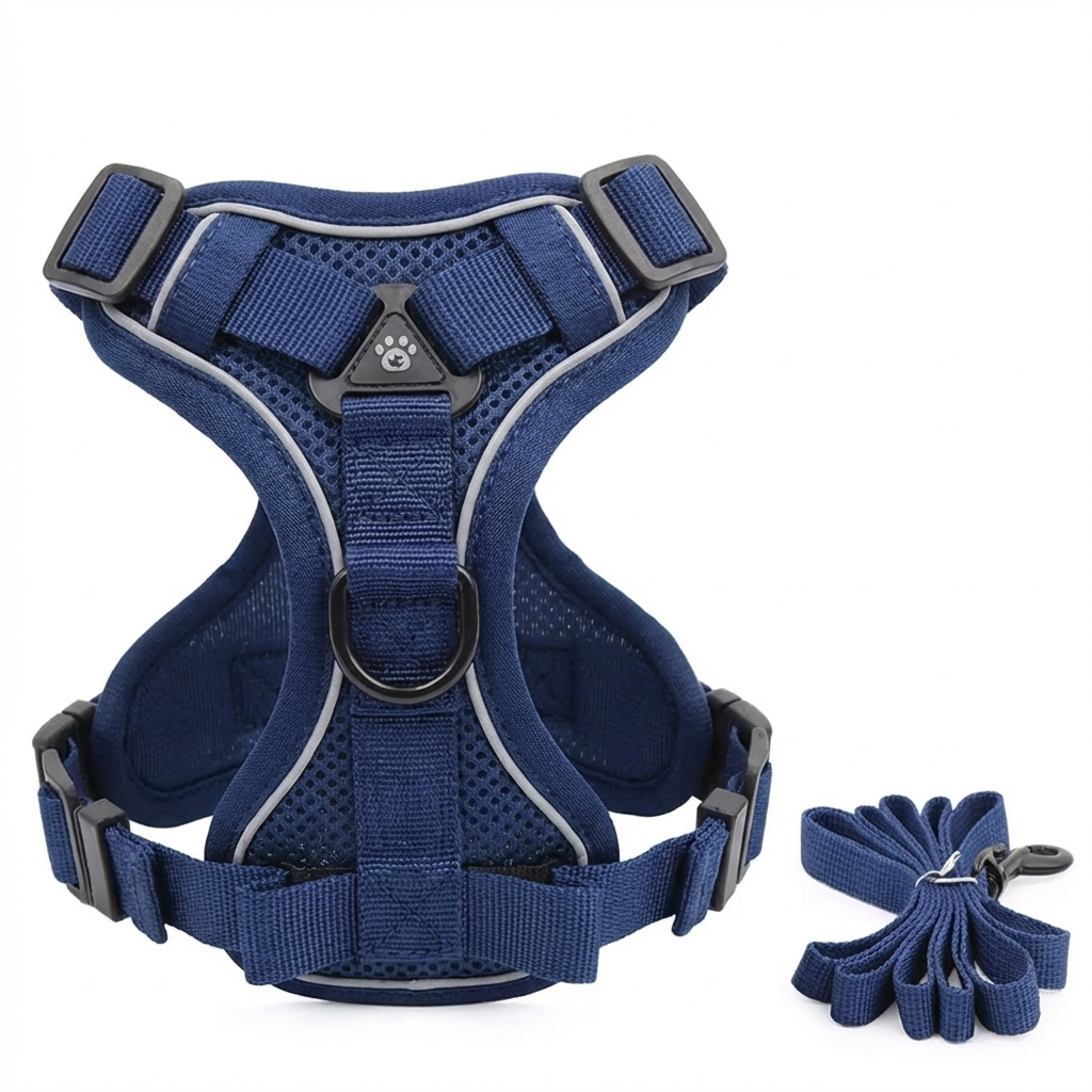 TruePet Katzengeschirr mit Leine | Ausbruchsicher & Reflektierend | Gepolstert | S-XL