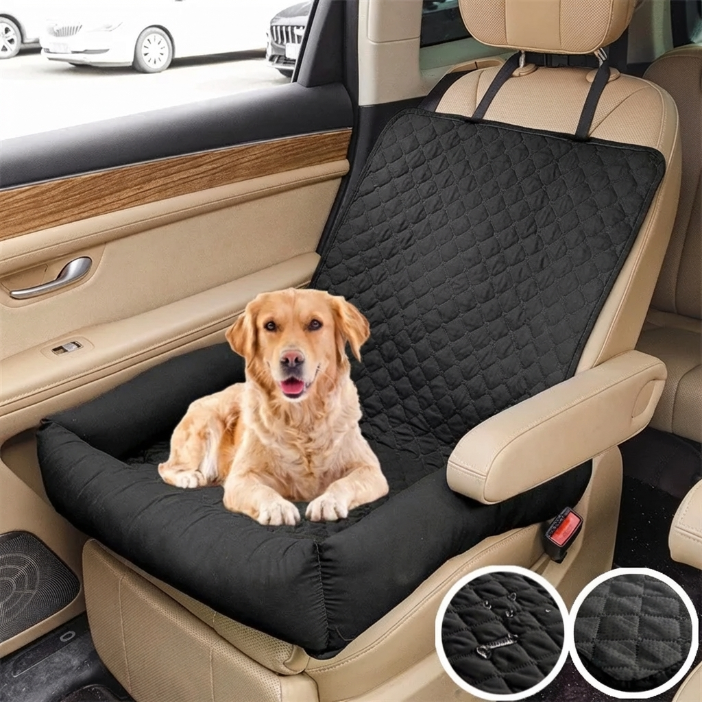TruePet Auto-Transportbett für Hunde & Katzen | Wasserdicht | Maschinenwaschbar | Erhöhte Ränder | Nur 500g | 6 Farben