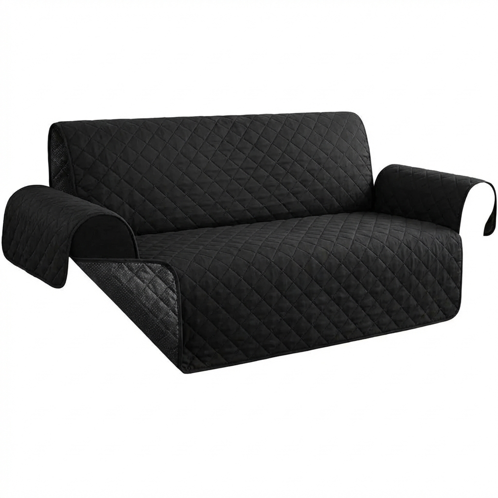 TruePet Wasserdichte Sofa-Schutzdecke | Rutschfest & Gesteppt | 1-3 Sitzer