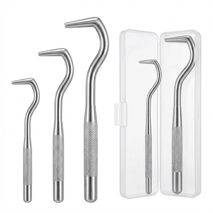 TruePet Premium Zeckenzange Edelstahl Set | 3-teilig